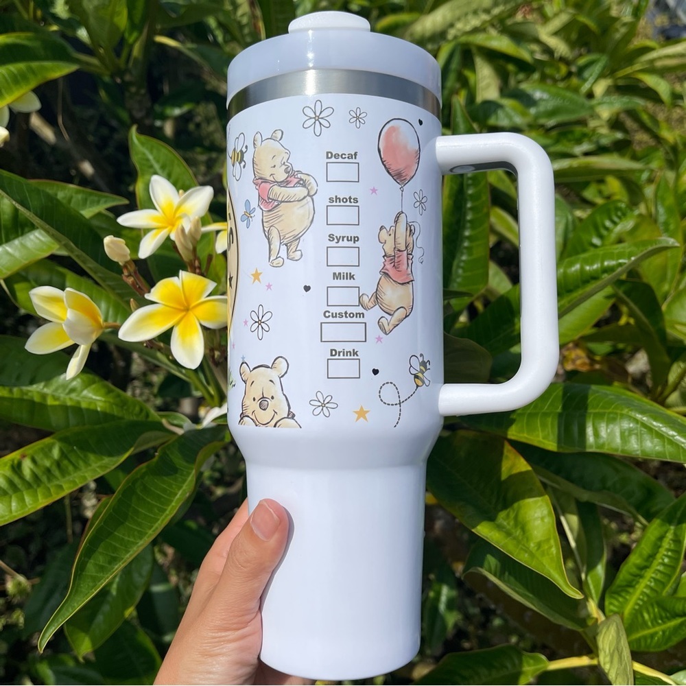 Custom Disney Winnie the Pooh Brand new 40 oz double wall stainless travel tumbl - Picture 7 of 11